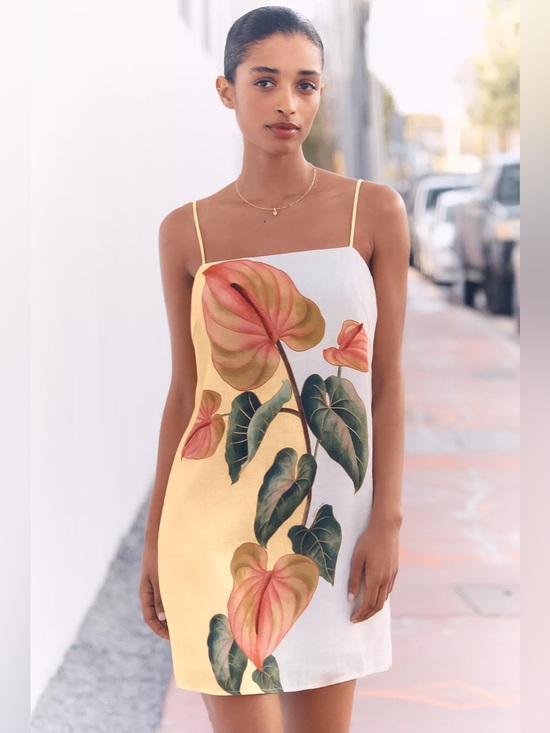 FARM Rio Dresses & Skirts - Farm Rio: Anthurium 100% Linen
Mini Dress